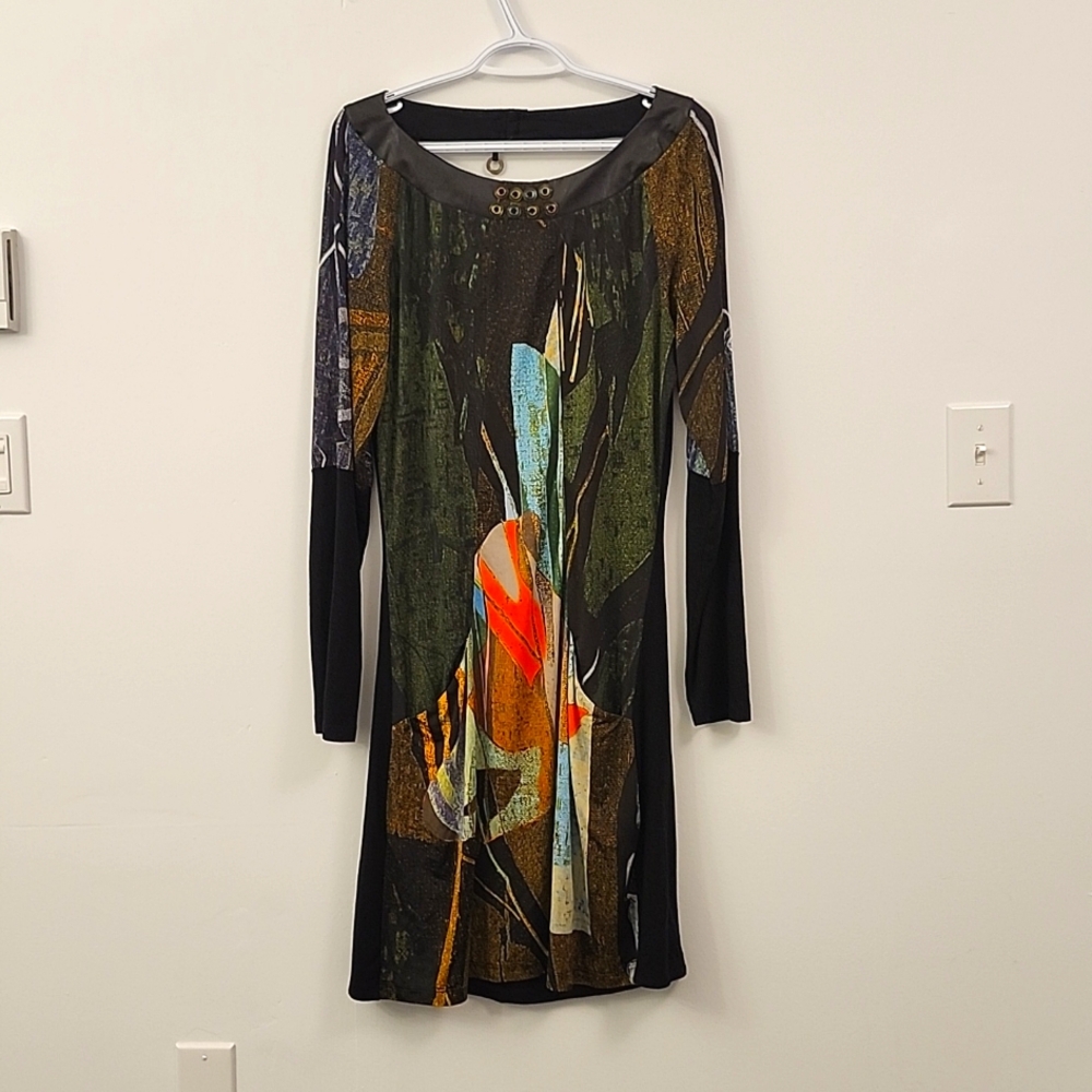 Save The Queen Multicolor Abstract Dress